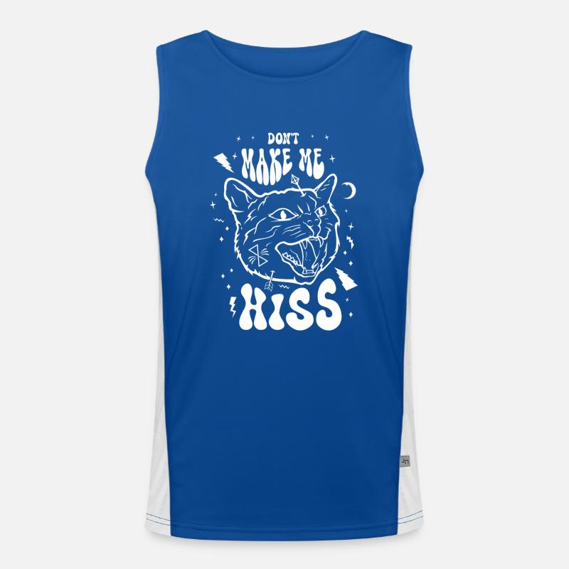 Don't make me hiss Funktionelles Kontrast-Tank Top für Männer 