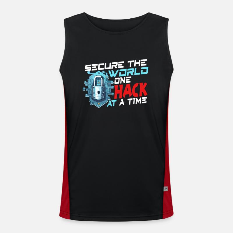 Ethical Hacking Analyst Ethical Cyber Security Men's Functional Contrast Tank Top 