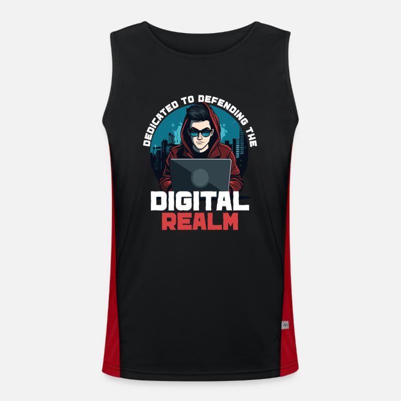 Ethical Hacking Analyst Ethical Cyber Security Men's Functional Contrast Tank Top 