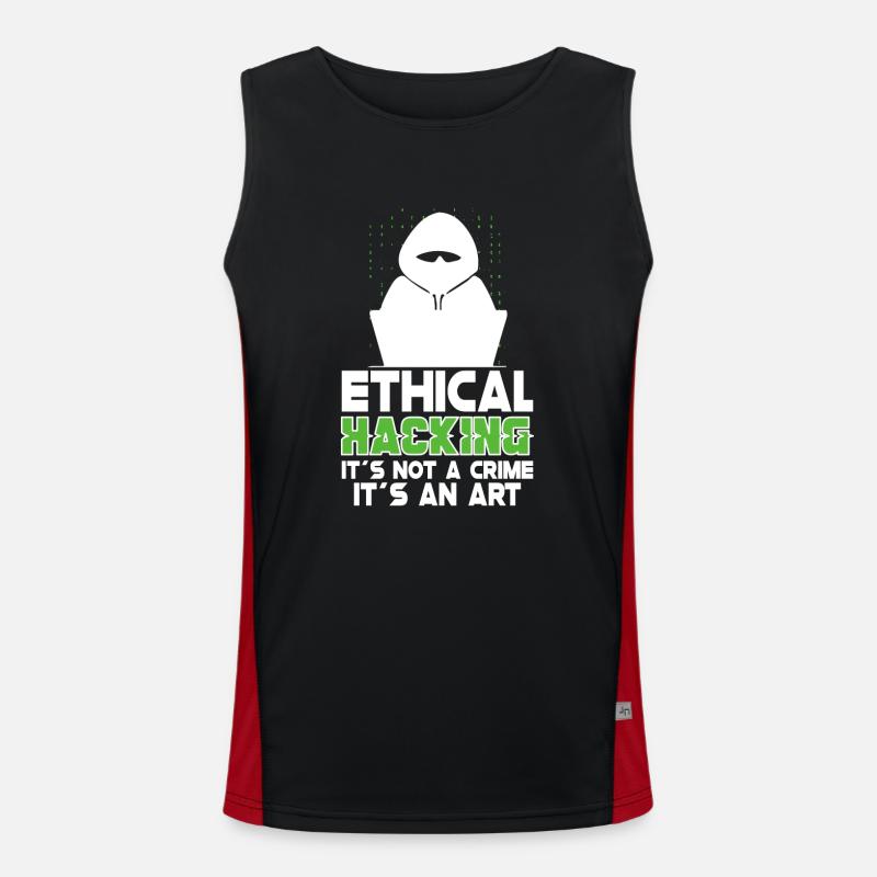 Ethical Hacking Analyst Ethical Cyber Security Men's Functional Contrast Tank Top 