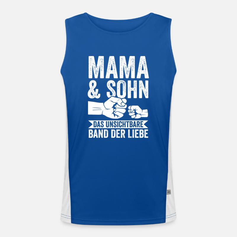 Mutter Muttertag Mama und Sohn Funktionelles Kontrast-Tank Top für Männer 