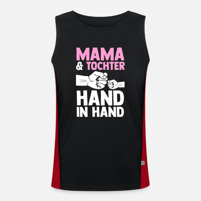 Mutter Muttertag Mama und Tochter Funktionelles Kontrast-Tank Top für Männer 