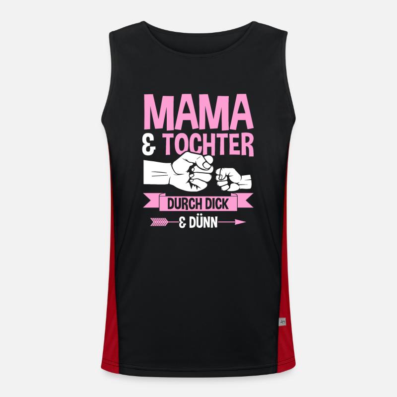 Mutter Muttertag Mama und Tochter Funktionelles Kontrast-Tank Top für Männer 