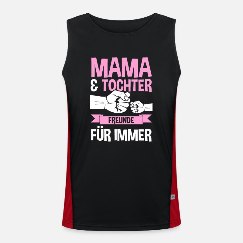 Mutter Muttertag Mama und Tochter Funktionelles Kontrast-Tank Top für Männer 