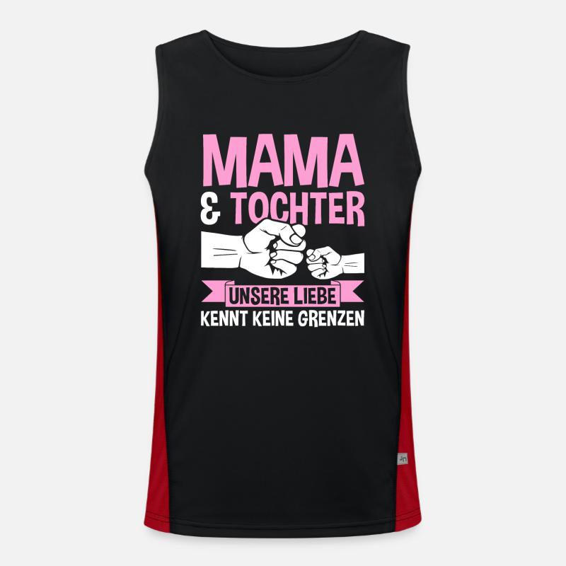 Mutter Muttertag Mama und Tochter Funktionelles Kontrast-Tank Top für Männer 