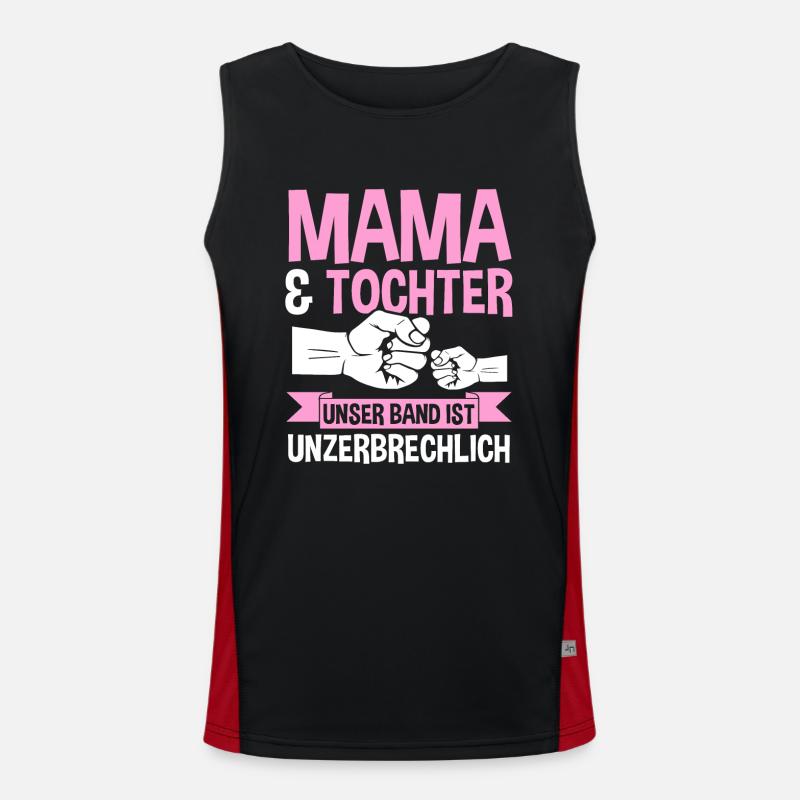 Mutter Muttertag Mama und Tochter Funktionelles Kontrast-Tank Top für Männer 
