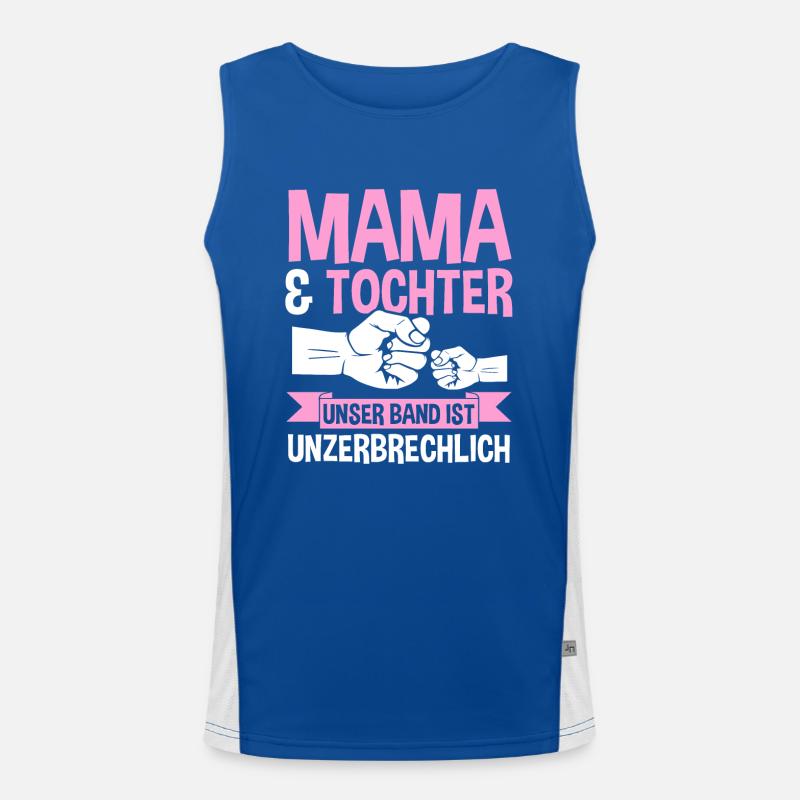 Mutter Muttertag Mama und Tochter Funktionelles Kontrast-Tank Top für Männer 
