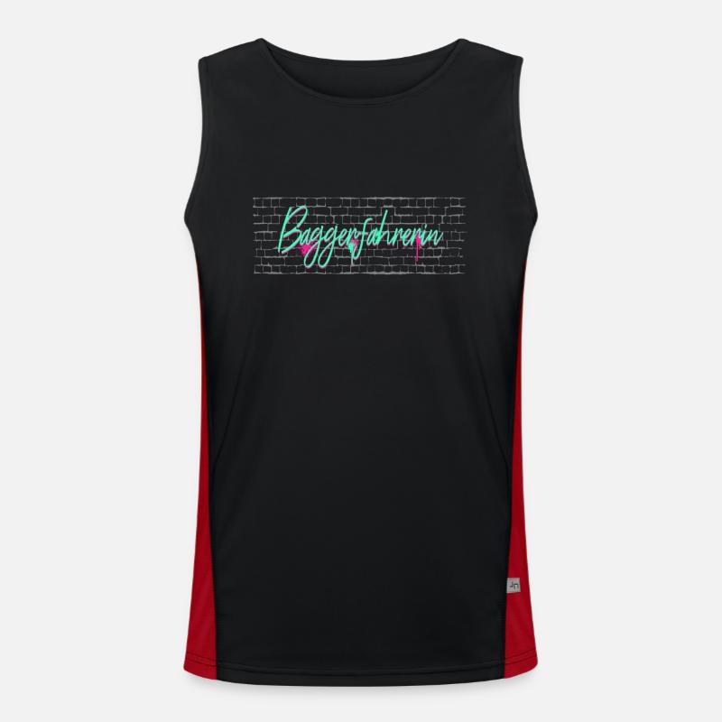 Bagger-Fahrer Abschluss-Geschenk Baggerfahrerin Funktionelles Kontrast-Tank Top für Männer 