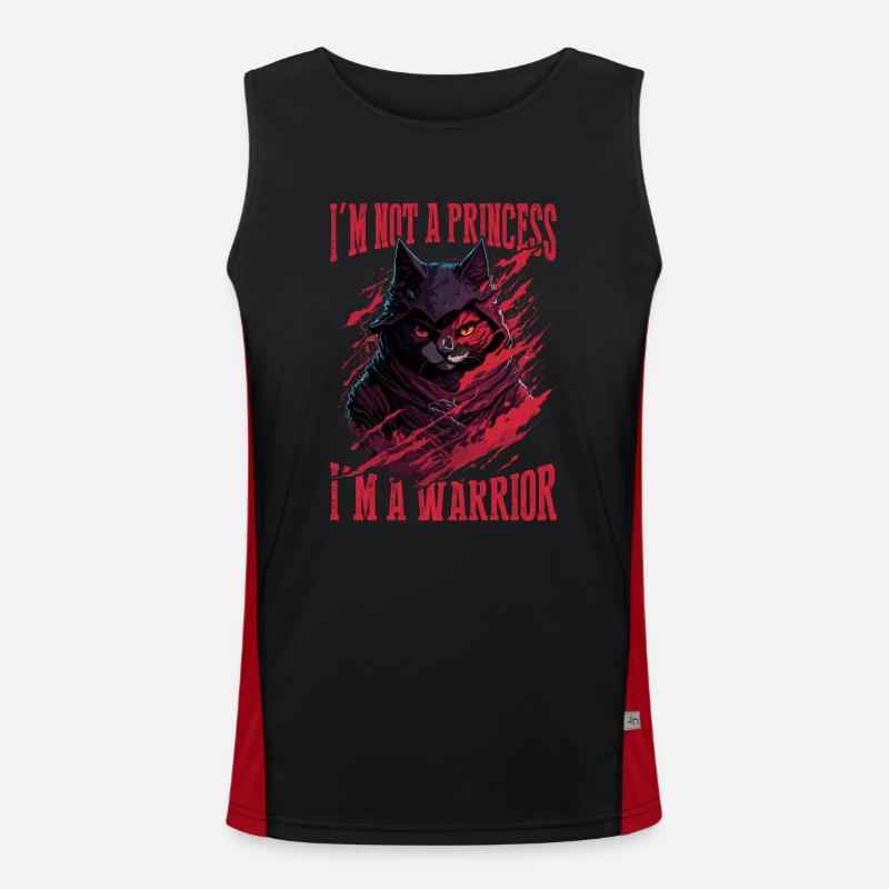 Ich Bin Keine Prinzessin, Ich Bin Ein Krieger Funktionelles Kontrast-Tank Top für Männer 