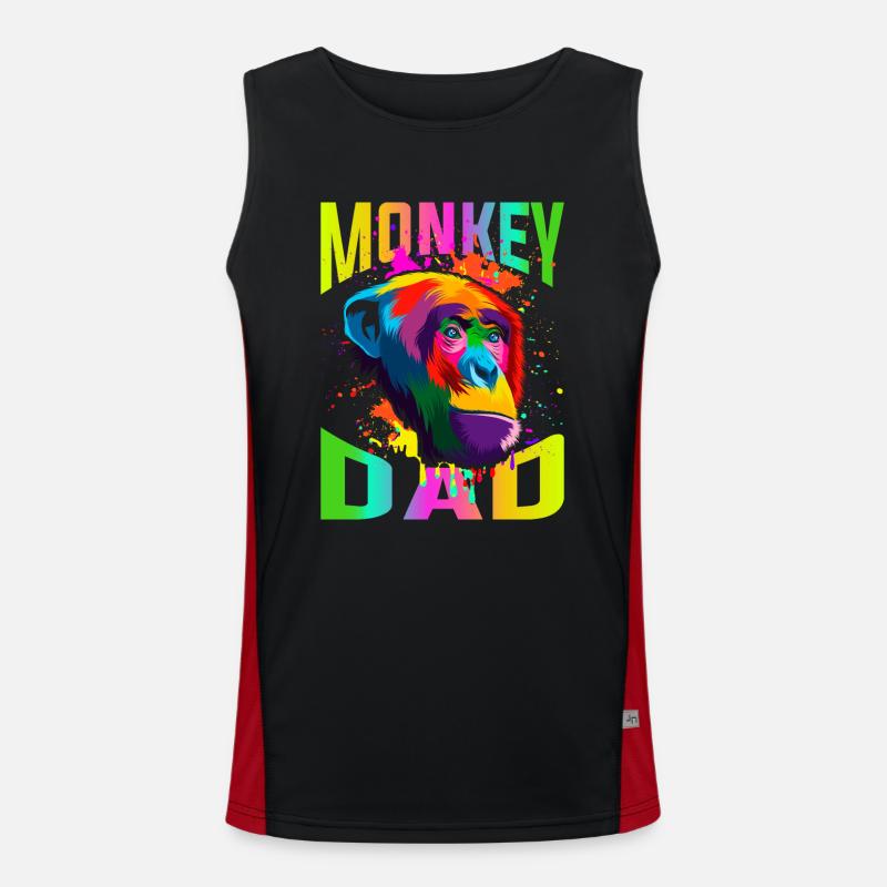 Affenvater Funktionelles Kontrast-Tank Top für Männer 