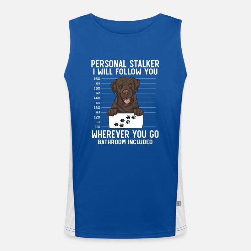 Chien Labrador Retriever chocolat Débardeur respirant contrasté Homme 