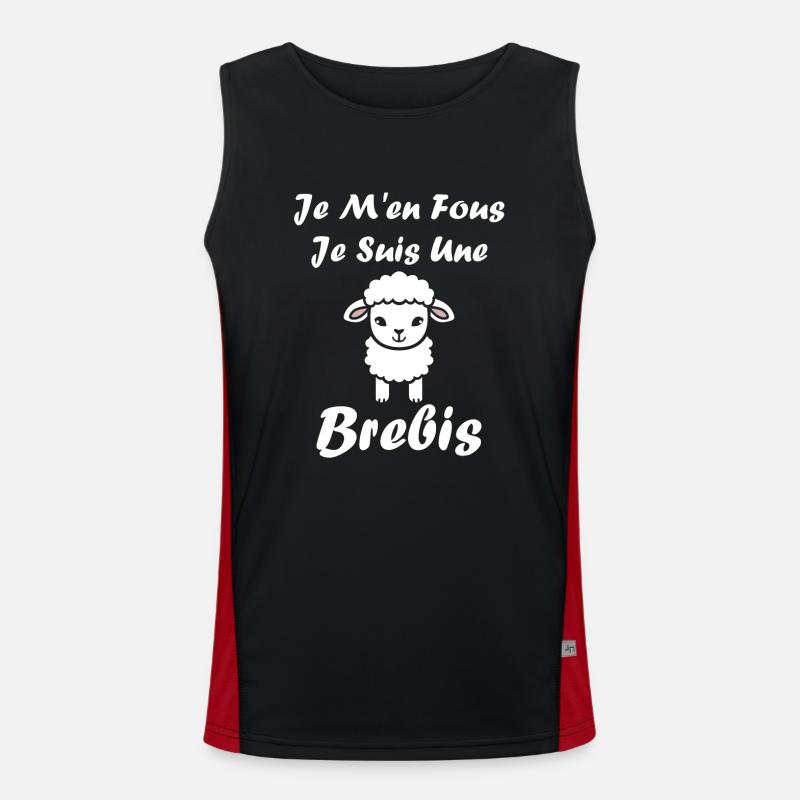 Bébé mouton petit brebis Débardeur respirant contrasté Homme 