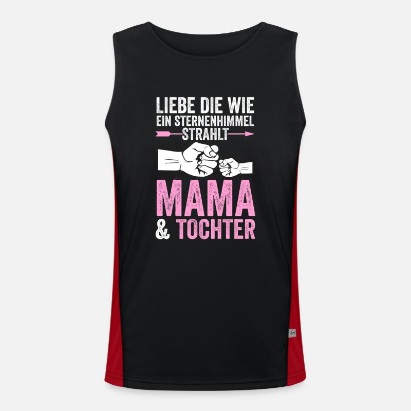 Mutter Muttertag Mama und Tochter Funktionelles Kontrast-Tank Top für Männer 
