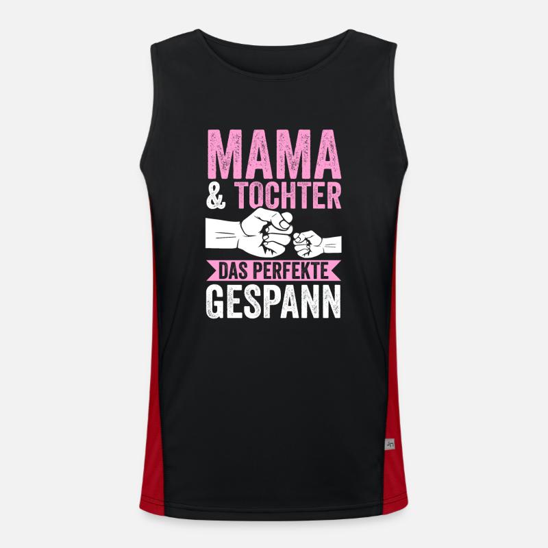 Mutter Muttertag Mama und Tochter Funktionelles Kontrast-Tank Top für Männer 