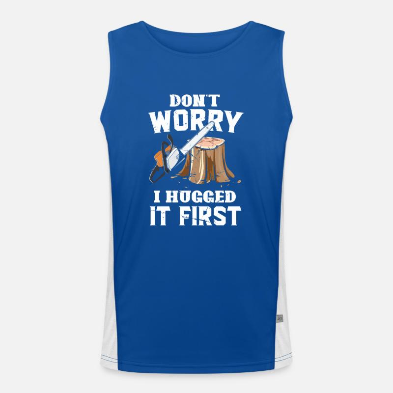 Lumberjack Chainsaw Arborist Men's Functional Contrast Tank Top 