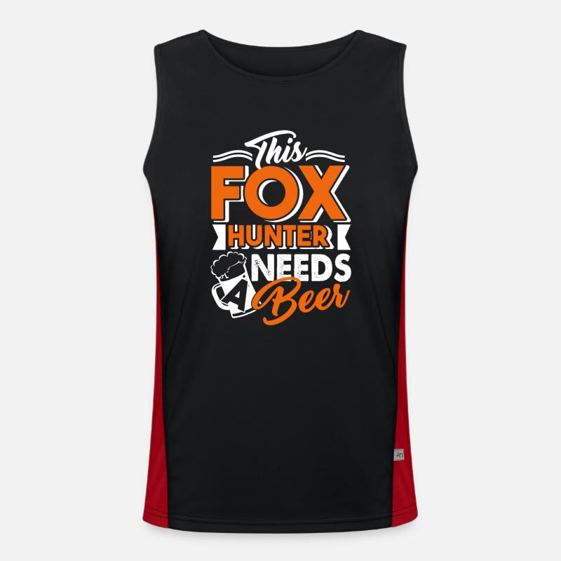 Fox Hunter Fox Hunter Needs A Beer Men's Functional Contrast Tank Top 