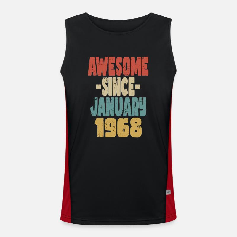 Awesome January 1968 Men's Functional Contrast Tank Top 
