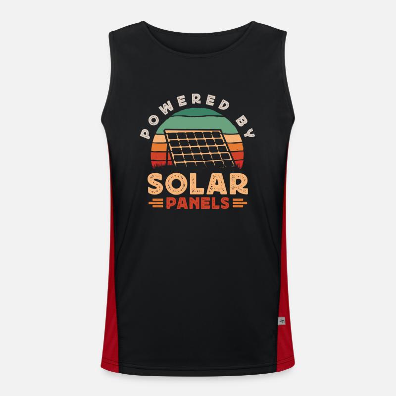 Solar Panel Solar Energy Solar Power Men's Functional Contrast Tank Top 