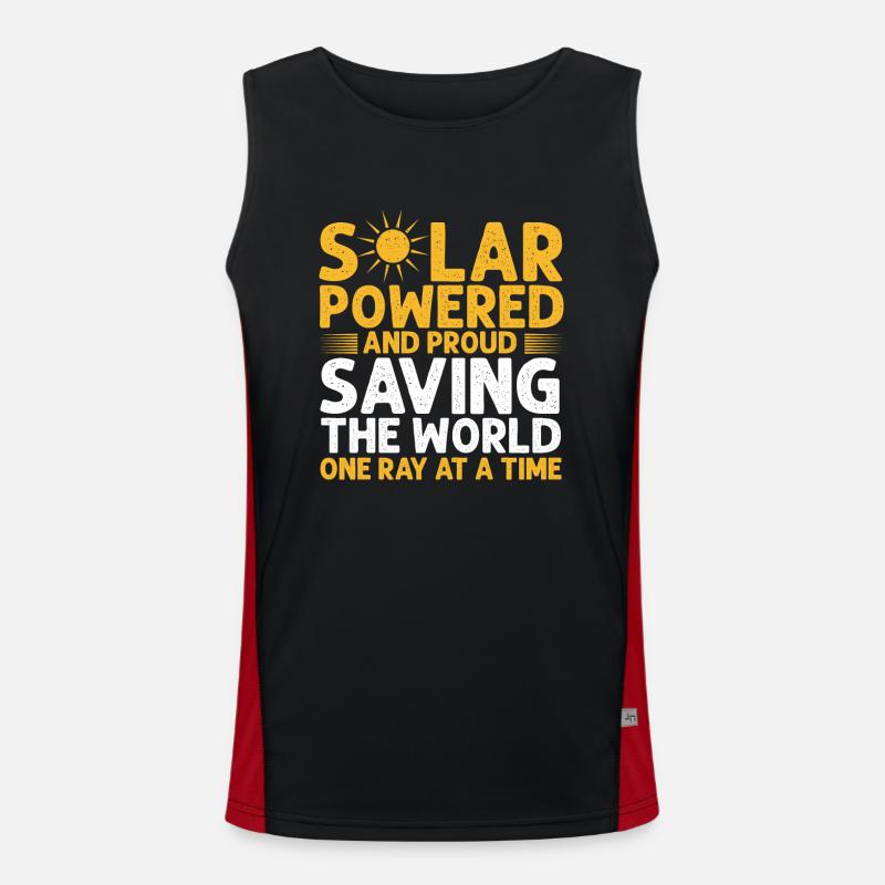 Solar Panel Solar Energy Solar Power Men's Functional Contrast Tank Top 
