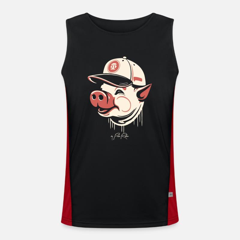 Cochon de Baseball rétro Vintage Débardeur respirant contrasté Homme 