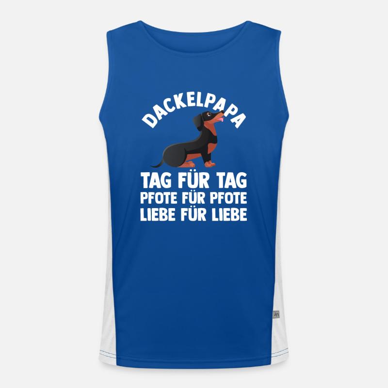 Hund Dachshund Dackel Funktionelles Kontrast-Tank Top für Männer 