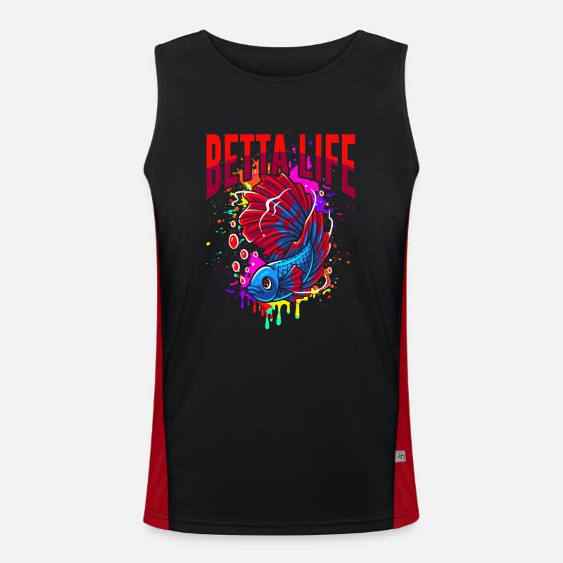 Betta-Leben Funktionelles Kontrast-Tank Top für Männer 