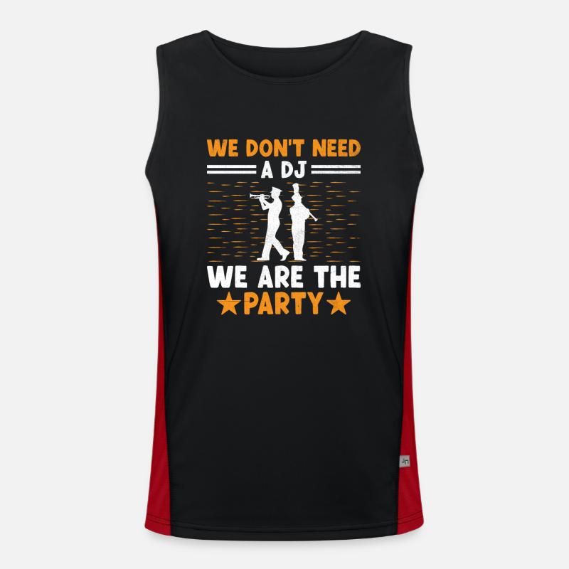 Marching Band Sayings Funny Marching Instruments Men's Functional Contrast Tank Top 