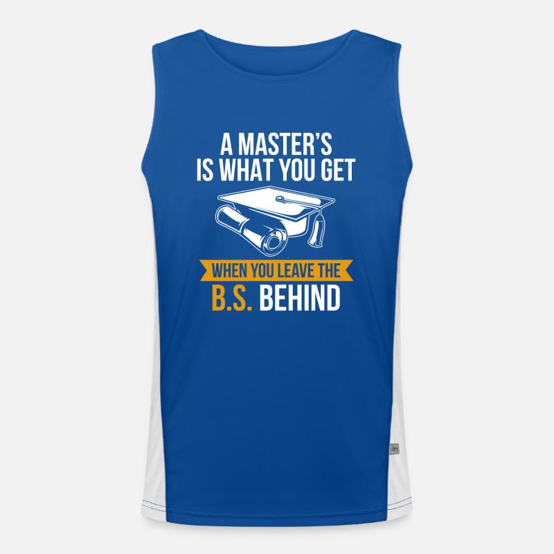 Master's Degree Studium Master Abschluss Funktionelles Kontrast-Tank Top für Männer 