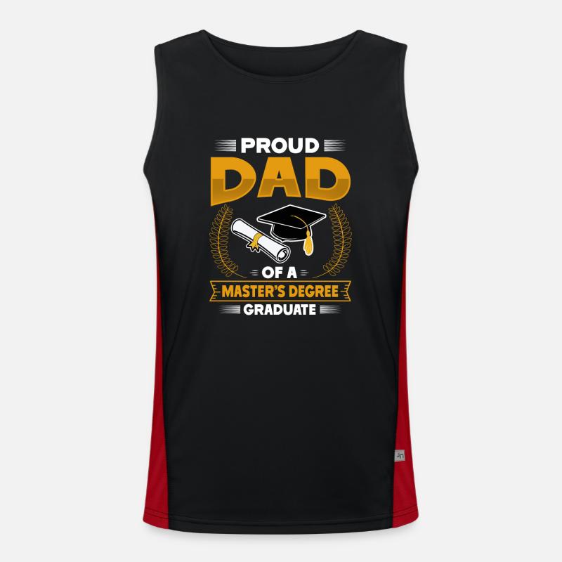 Master's Degree Studium Master Abschluss Funktionelles Kontrast-Tank Top für Männer 