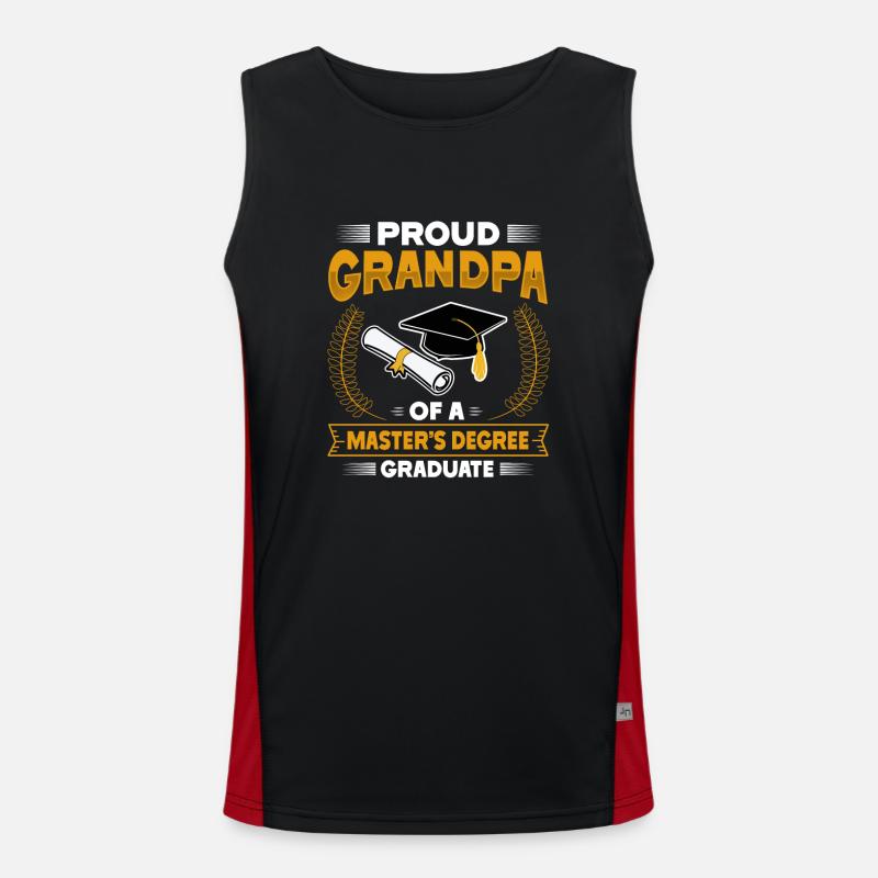 Master's Degree Studium Master Abschluss Funktionelles Kontrast-Tank Top für Männer 