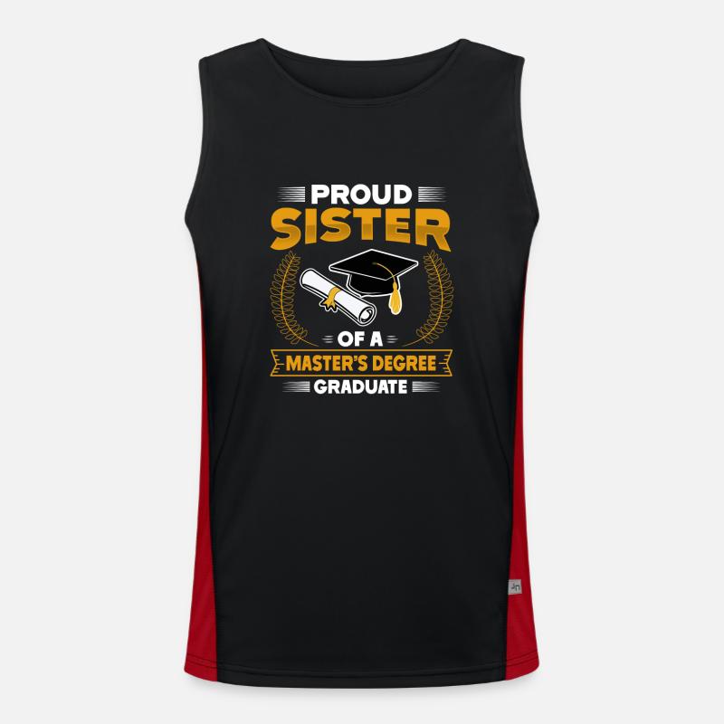 Master's Degree Studium Master Abschluss Funktionelles Kontrast-Tank Top für Männer 