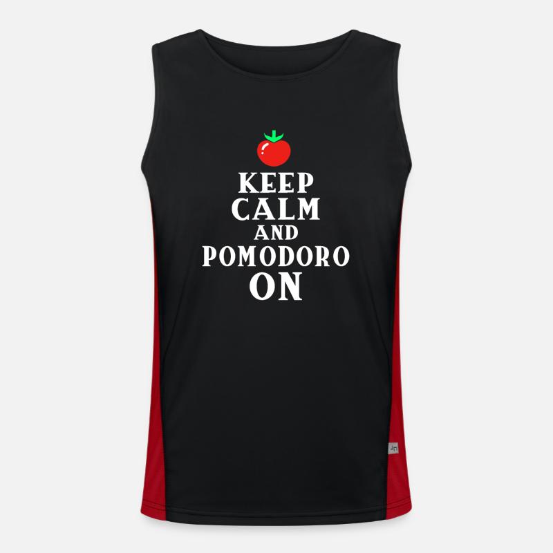 Time management Pomodoro technique focus Men's Functional Contrast Tank Top 