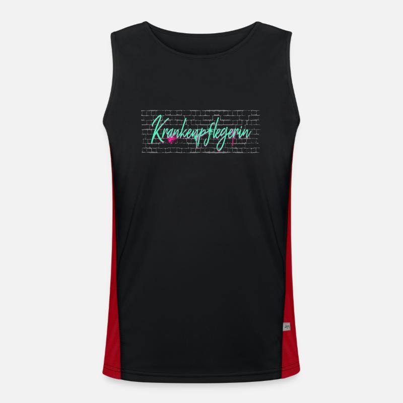 Pflegekraft Abschluss-Geschenk Krankenpflegerin Funktionelles Kontrast-Tank Top für Männer 