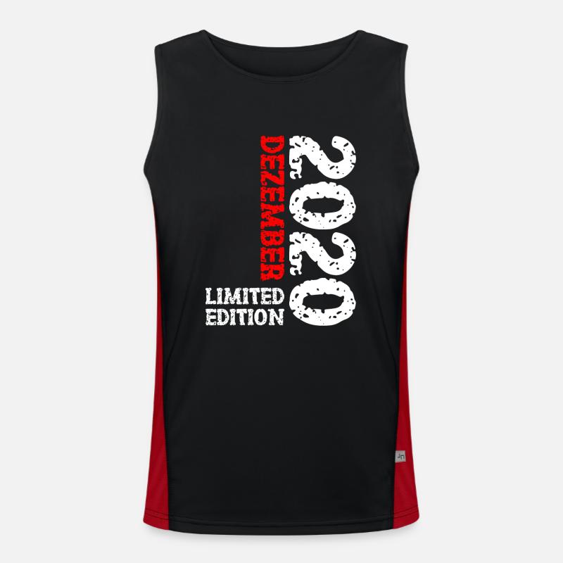 2020 Dezember Limited Edition 3. Geburtstag Deko Funktionelles Kontrast-Tank Top für Männer 