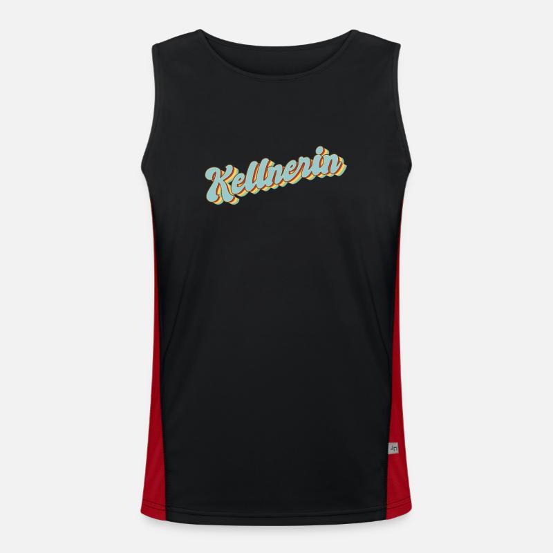 Gastronom-Wirt Abschluss-Geschenk Kellnerin Funktionelles Kontrast-Tank Top für Männer 