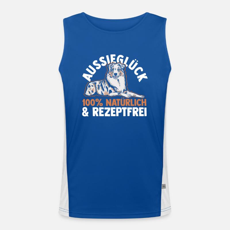 Australian Shepherd Hund Aussie Funktionelles Kontrast-Tank Top für Männer 
