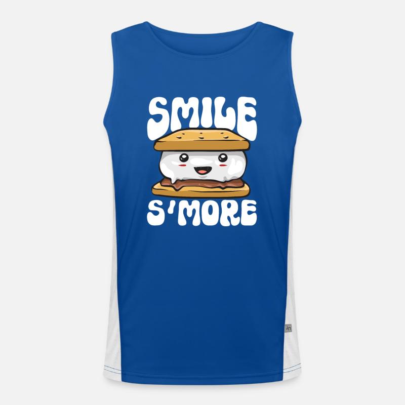 S'more Lagerfeuer Marshmallow Camping Funktionelles Kontrast-Tank Top für Männer 