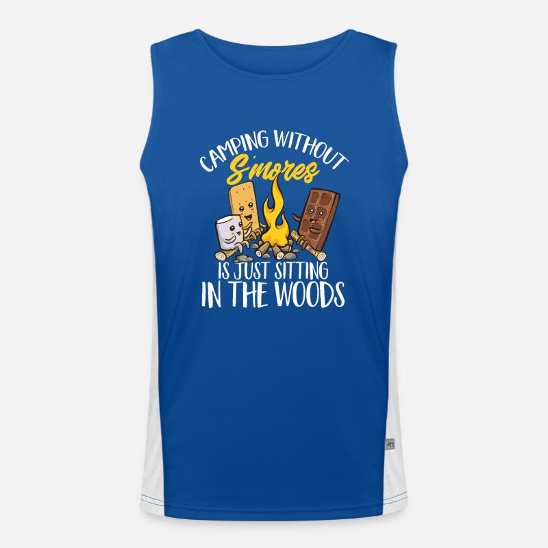 S'more Lagerfeuer Marshmallow Camping Funktionelles Kontrast-Tank Top für Männer 