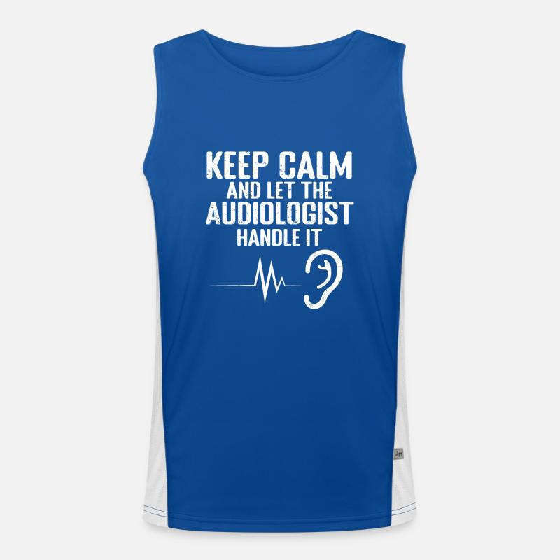 Audiology Audiologists Men's Functional Contrast Tank Top 