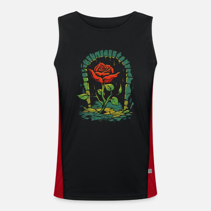 Une fleur de Donjon Roses Débardeur respirant contrasté Homme 