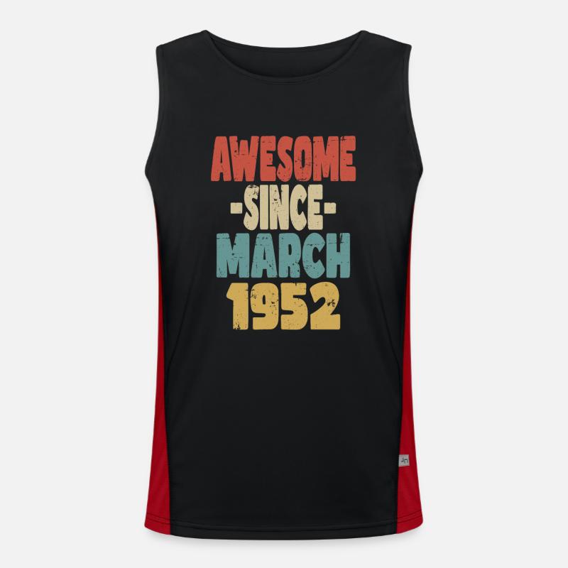 Awesome March 1952 Men's Functional Contrast Tank Top 