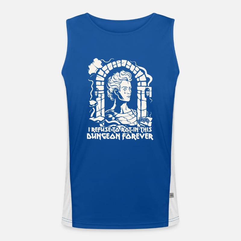 I refuse to rot in the dungeon, work Men's Functional Contrast Tank Top 