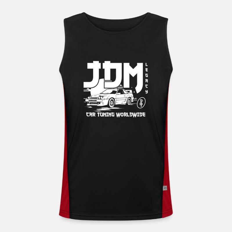 weltweit JDM Auto Tuning Funktionelles Kontrast-Tank Top für Männer 