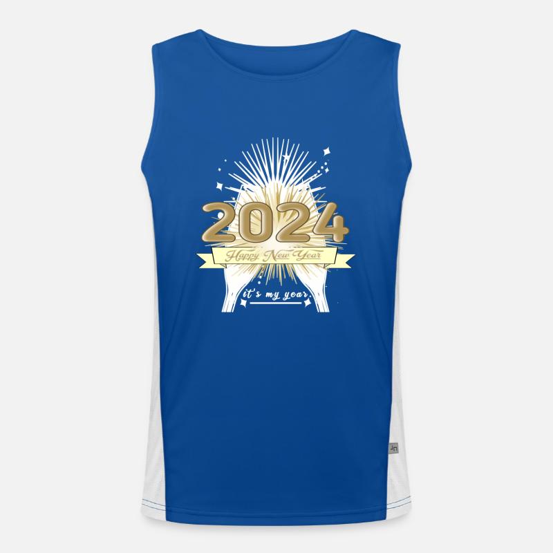 New Year 2024 Men's Functional Contrast Tank Top 