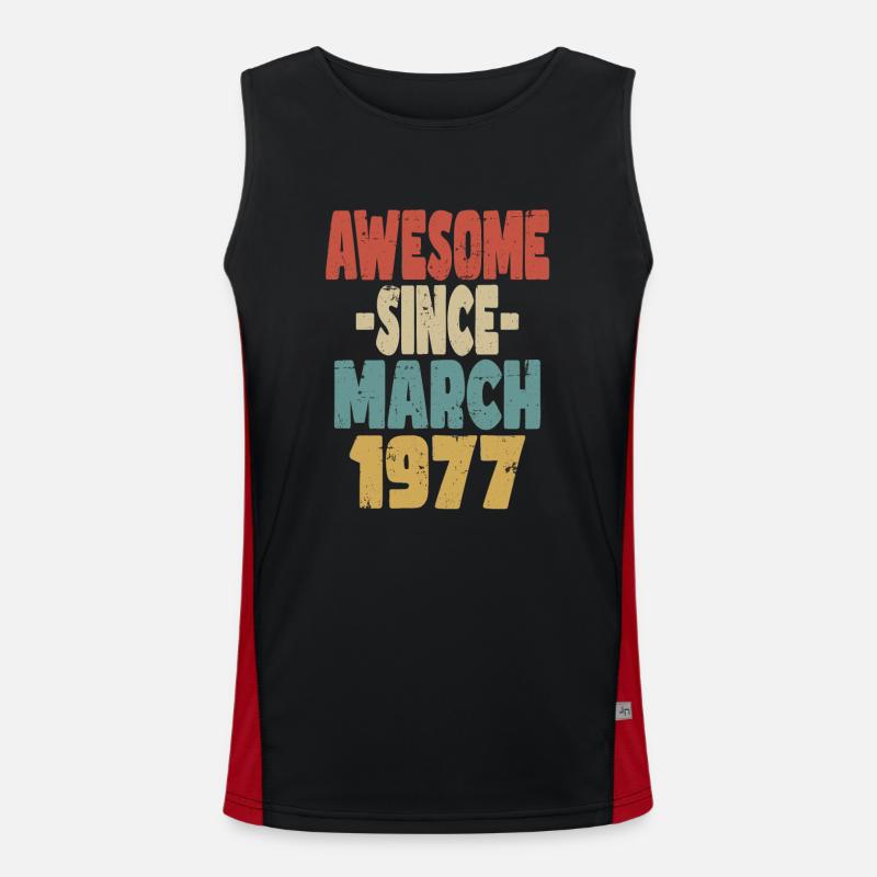 Awesome March 1977 Men's Functional Contrast Tank Top 