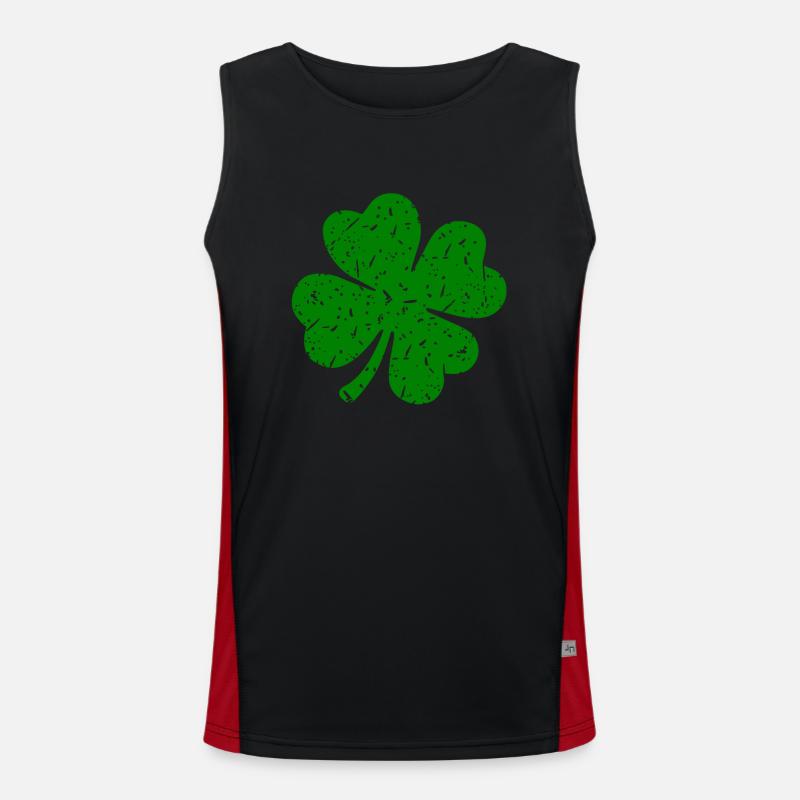 Accessoires de la Saint-Patrick, décoration de Shamrock d'irlande Débardeur respirant contrasté Homme 