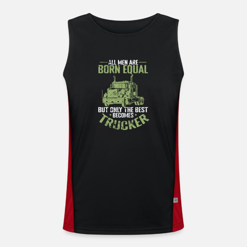 Only the best becomes Trucker Beruf Funktionelles Kontrast-Tank Top für Männer 