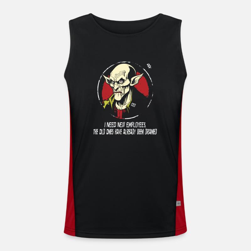 Employees wanted: Nosferatu CEO Vampire Men's Functional Contrast Tank Top 