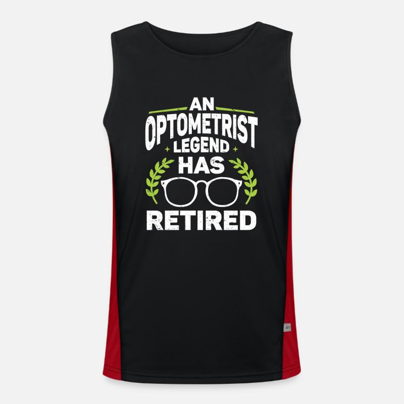 Optometrist Optiker Optometrie Funktionelles Kontrast-Tank Top für Männer 