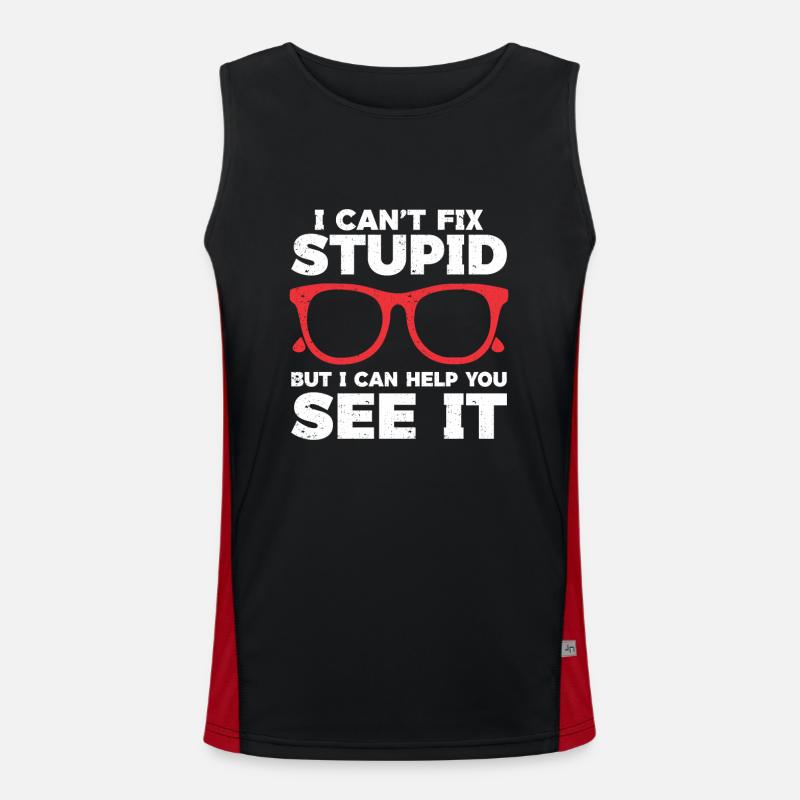 Optometrist Optiker Optometrie Funktionelles Kontrast-Tank Top für Männer 